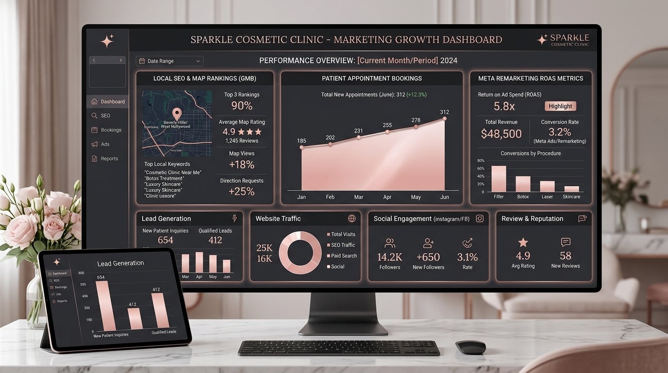 Sparkle Cosmetic Clinic: Marketing Growth & Local SEO